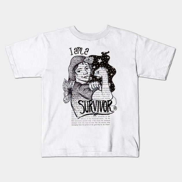 I am a Survivor Kids T-Shirt by Polkadotdreamer